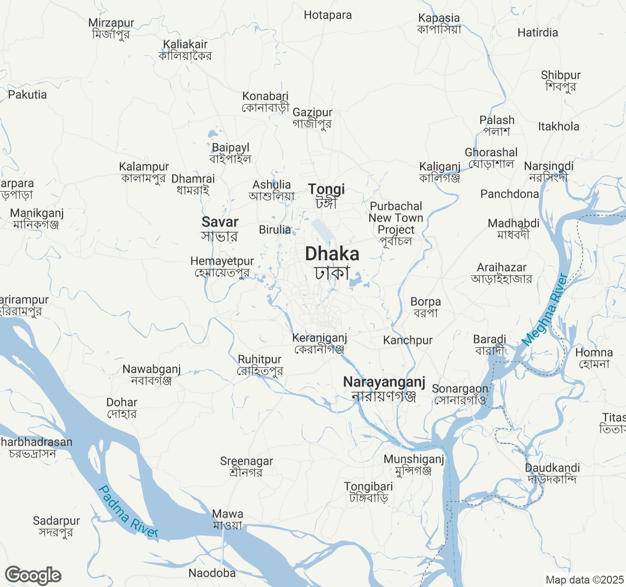Map of Dhaka