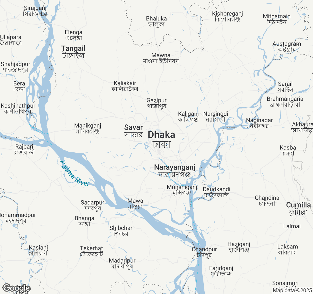 Map of Dhaka